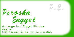 piroska engyel business card